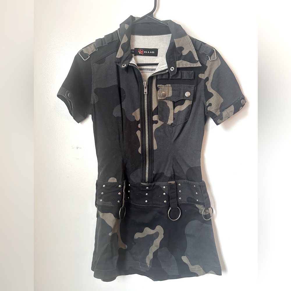 Illig camo rave dress y2k vintage